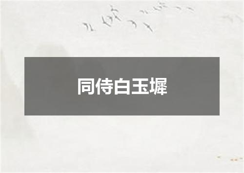同侍白玉墀