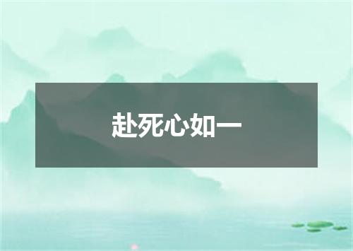 赴死心如一