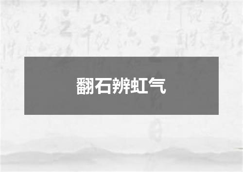 翻石辨虹气