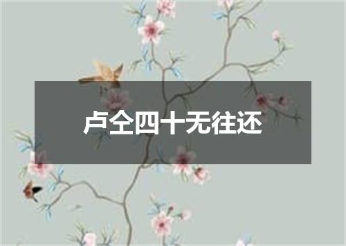 卢仝四十无往还