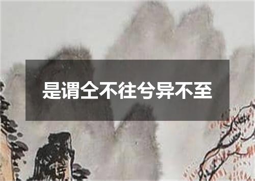 是谓仝不往兮异不至