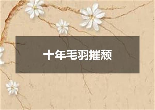 十年毛羽摧颓