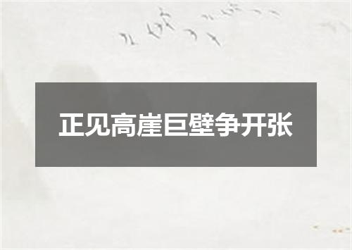 正见高崖巨壁争开张