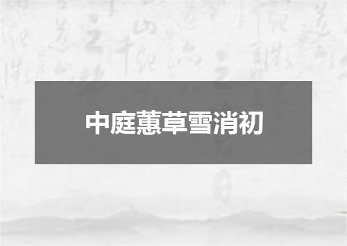 中庭蕙草雪消初