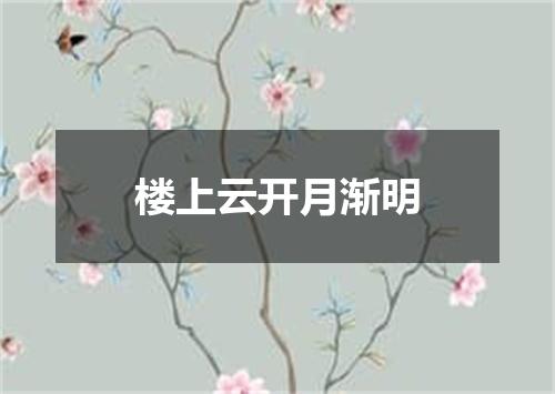 楼上云开月渐明