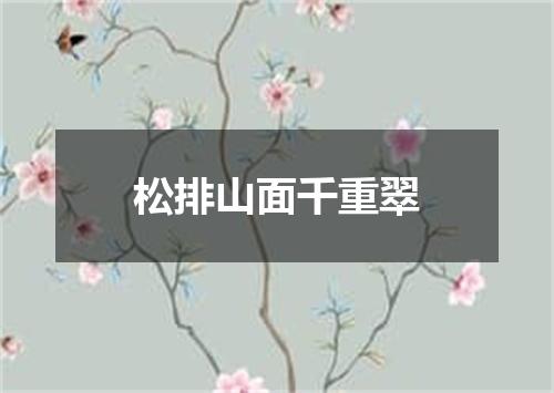 松排山面千重翠