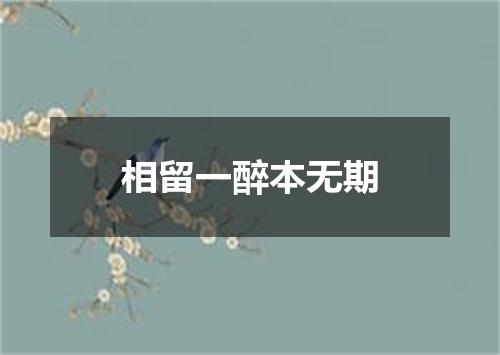 相留一醉本无期