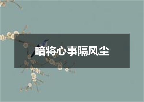 暗将心事隔风尘