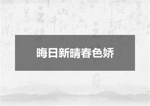 晦日新晴春色娇