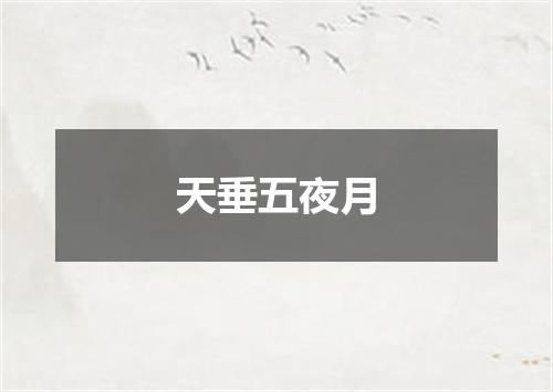 天垂五夜月