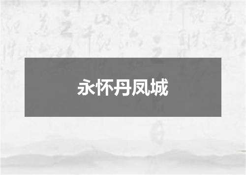 永怀丹凤城