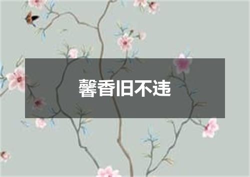 馨香旧不违