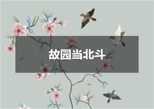 故园当北斗