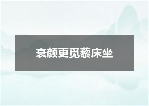 衰颜更觅藜床坐