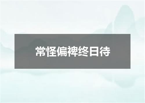 常怪偏裨终日待