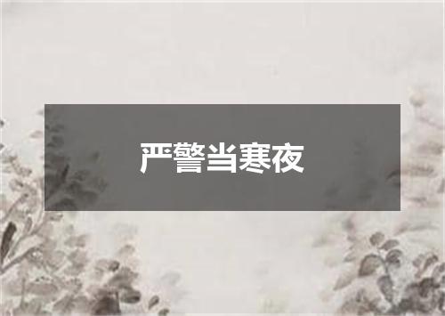 严警当寒夜