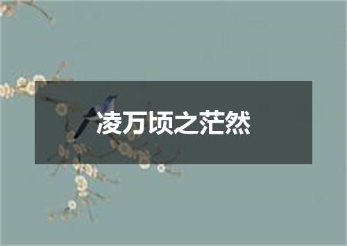 凌万顷之茫然