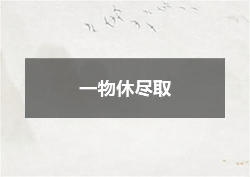 一物休尽取