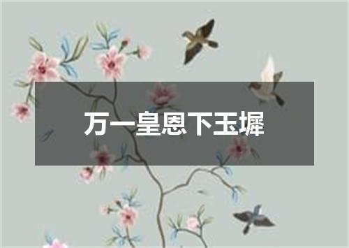 万一皇恩下玉墀