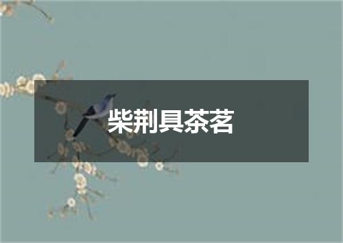 柴荆具茶茗