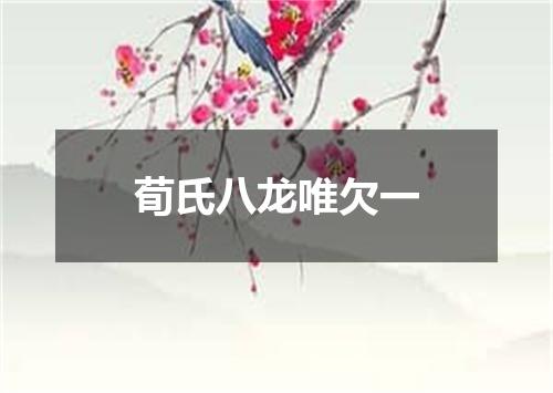 荀氏八龙唯欠一