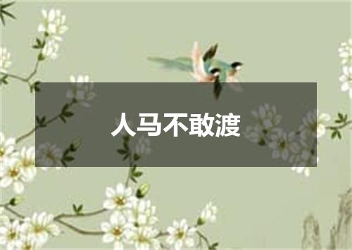 人马不敢渡
