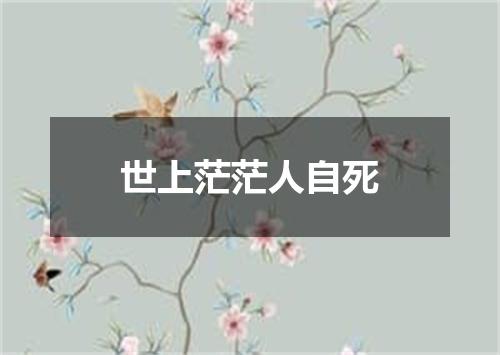 世上茫茫人自死