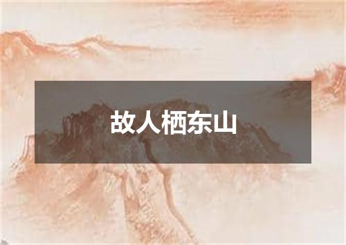 故人栖东山