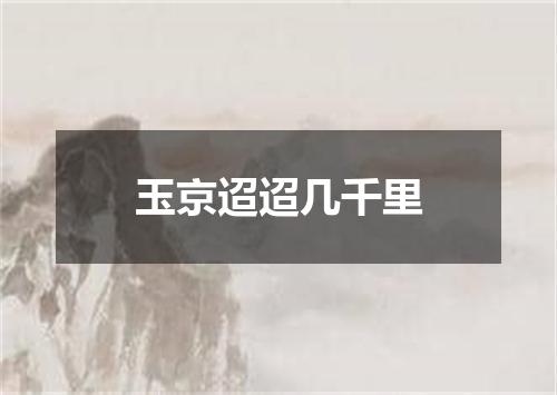 玉京迢迢几千里