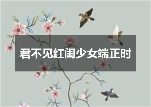 君不见红闺少女端正时