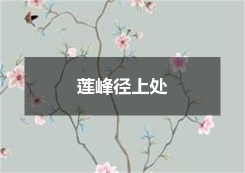 莲峰径上处
