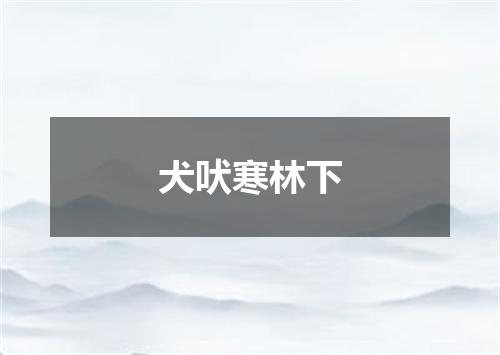 犬吠寒林下