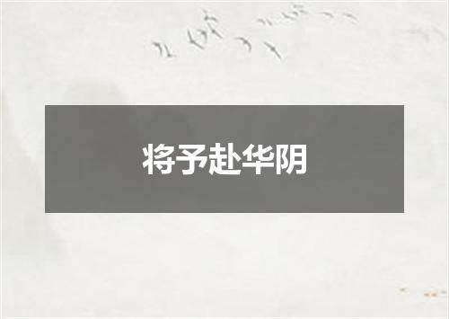 将予赴华阴
