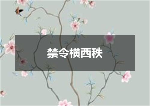 禁令横西秩