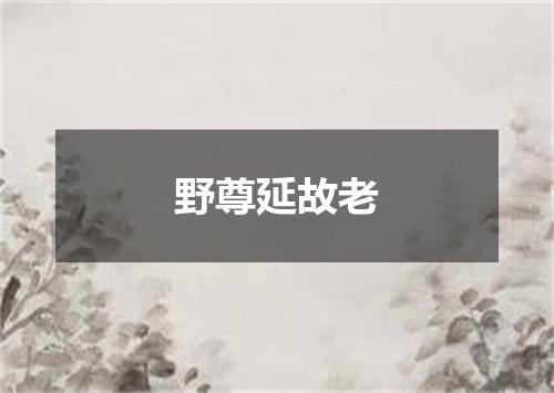 野尊延故老