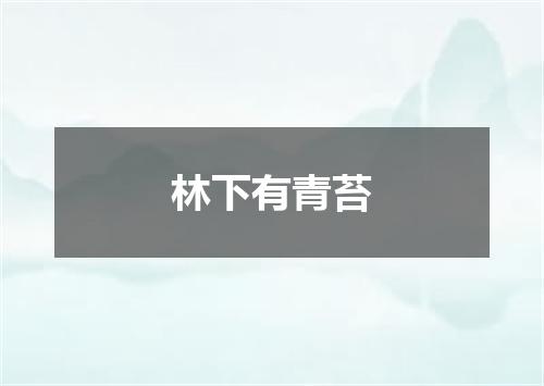 林下有青苔