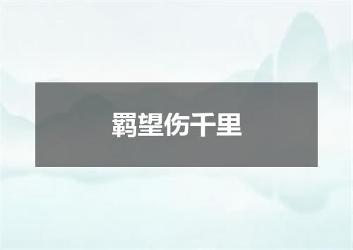 羁望伤千里