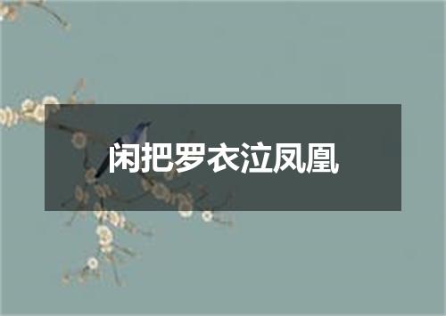 闲把罗衣泣凤凰