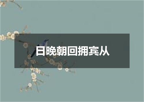 日晚朝回拥宾从