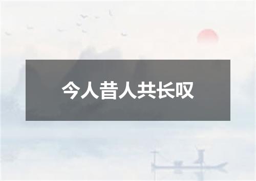 今人昔人共长叹