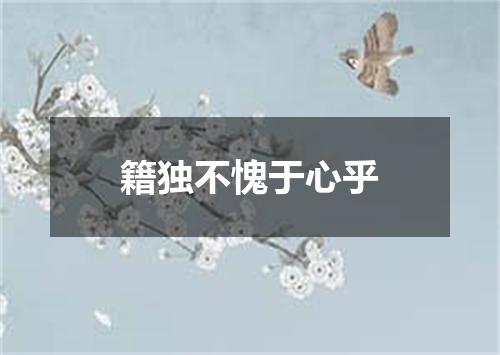 籍独不愧于心乎