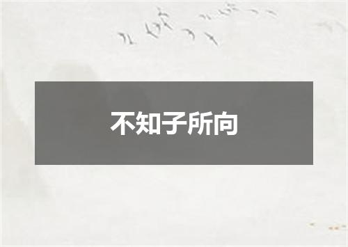 不知子所向