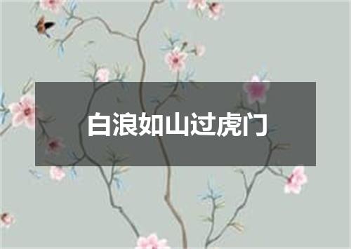 白浪如山过虎门