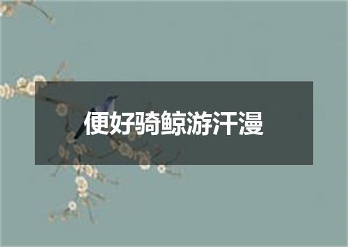便好骑鲸游汗漫