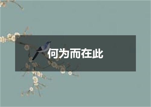 何为而在此