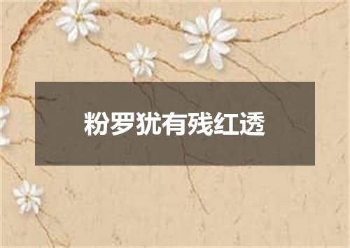 粉罗犹有残红透