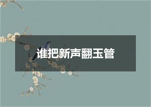 谁把新声翻玉管