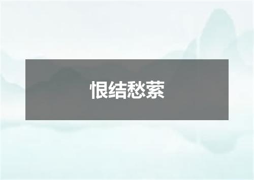 恨结愁萦
