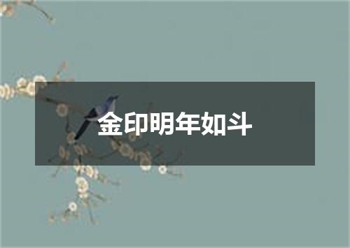 金印明年如斗