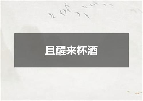 且醒来杯酒